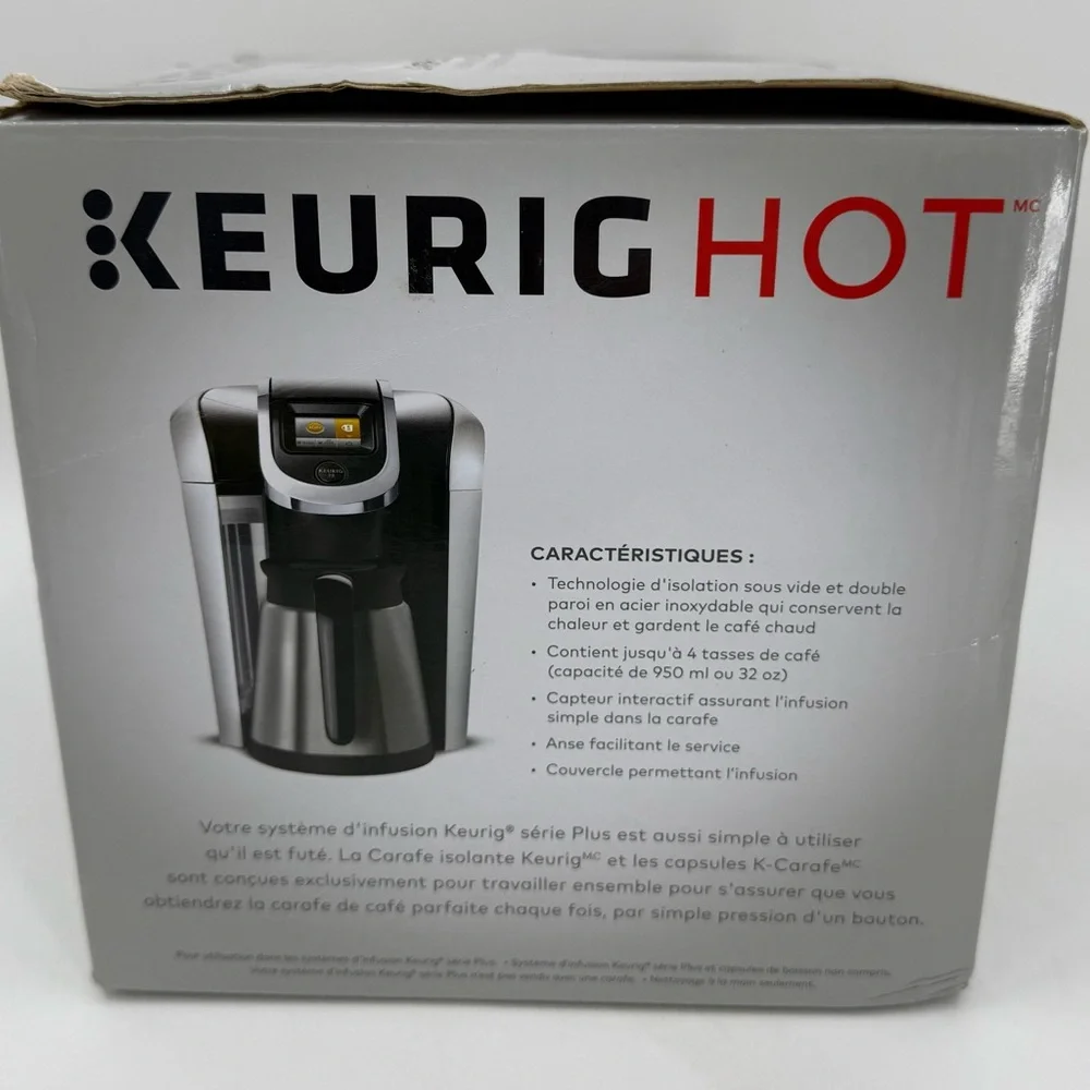 Keurig Hot 2.0 Thermal Carafe 2.0 Series 1 Quart Stainless‎  Double Wall New NIB
